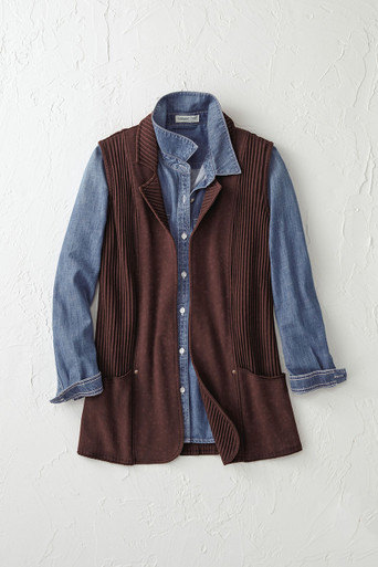 Rustic Ribbed Knit Vest