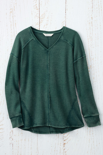 Seamed Waffle Tee