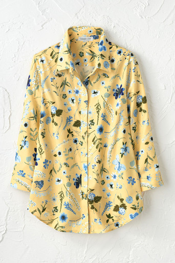 Signs of Spring 3/4-Sleeve No-Iron Shirt