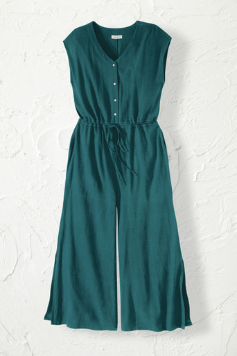 Summer Light Button-Front Jumpsuit
