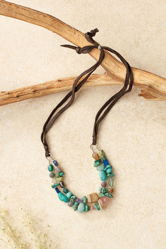 Turquoise Whisper Necklace by Peyote Bird Designs
