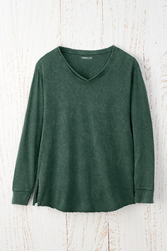 Vintage-Wash V-Neck Tunic